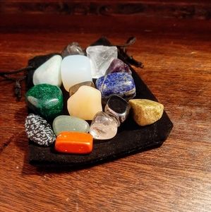 Crystals Set With Drawstring Bag